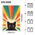 thumbnail image 2 of FORMRS 1-Subject Spiral Notebook 8" x 5" College Ruled 60 Refillable Sheet A5 Hard Cover, 2 Pack, Colorful Black Cat, 2 of 7
