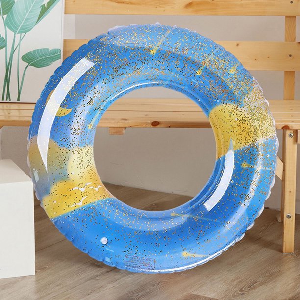Tubo de flotadores de piscina Anillo de natación estampado suave y resistente para vacaciones en la playa (90)