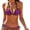 Leopard Purple, variant on Women's Two Piece Leopard Print Halter Triangle Tie Side Bikini Bathing Suits