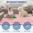 thumbnail image 3 of Garvee 5'x7' Scalloped Area Rug Modern Lace Edge Carpet, Washable Solid Rug Non-Slip Low Pile Indoor Mats for Living Room Bedroom Home Decor, Pink, 3 of 10