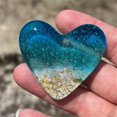 thumbnail image 1 of 1pcs ocean glass heart, 1 of 1