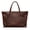 Brown Crackle Pattern, variant on CHAQLIN Top Handle Bag with Casual Large Capacity, Rose Floral Pattern Inner Pocket Tote Handbag for Business Daily
