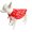 Red, variant on DOPI Pet Cape Snowflake Star Pattern Dress-up Soft Texture Puppy Cloak Outfit for Christmas