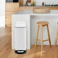 thumbnail image 4 of Huisuilinss Soft Close Step Trash Can, Slim Trash Can 3.2 Gallon with Anti - Bag Slip Liner and Lid, Use as Mini Garbage Basket, Slim Dust Bin For  Bathroom, Restroom, Kitchen, or Bedroom, 4 of 9