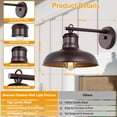 thumbnail image 3 of Lámpara de pared Light Fixture Bosceos, 2 unidades, color marrón, impermeables, 3 of 7