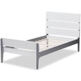 thumbnail image 4 of Baxton Studio Nereida Twin Slat Platform Bed in White and Gray, 4 of 8