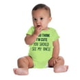 thumbnail image 6 of Think Im Cute See My Uncle Romper Boys or Girls Infant Baby Brisco Brands 6M, 6 of 7
