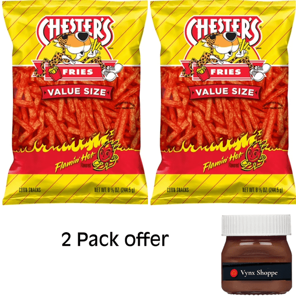 Chester's Fries Corn Snacks Flamin' Hot Flavored 8.625 Ounce Bag