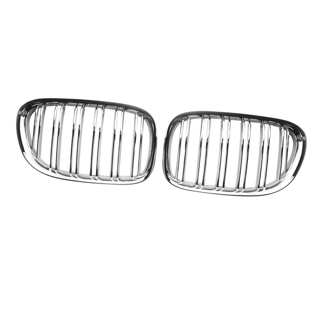 Kit de inserción de rejilla delantera izquierda y derecha de 2 paquetes para parrilla de riñón de coche para 7 Series F01 F02 2009-15 750LI 750i Baoblaze Parrilla Delantera Parrilla
