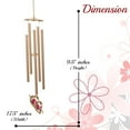 thumbnail image 2 of Matashi 24K Gold Plated Double Heart with Arrow Wind Chime Crystal Accented Hanging Decorative Piece – Single Piece, 2 of 7