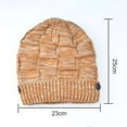 thumbnail image 5 of HESHENG Winter Beanie Knitted Hats with Buttons to Hold Face Mask Warm Stretchy Cozy Skull Cap Hat for Women Men, Black, 5 of 7