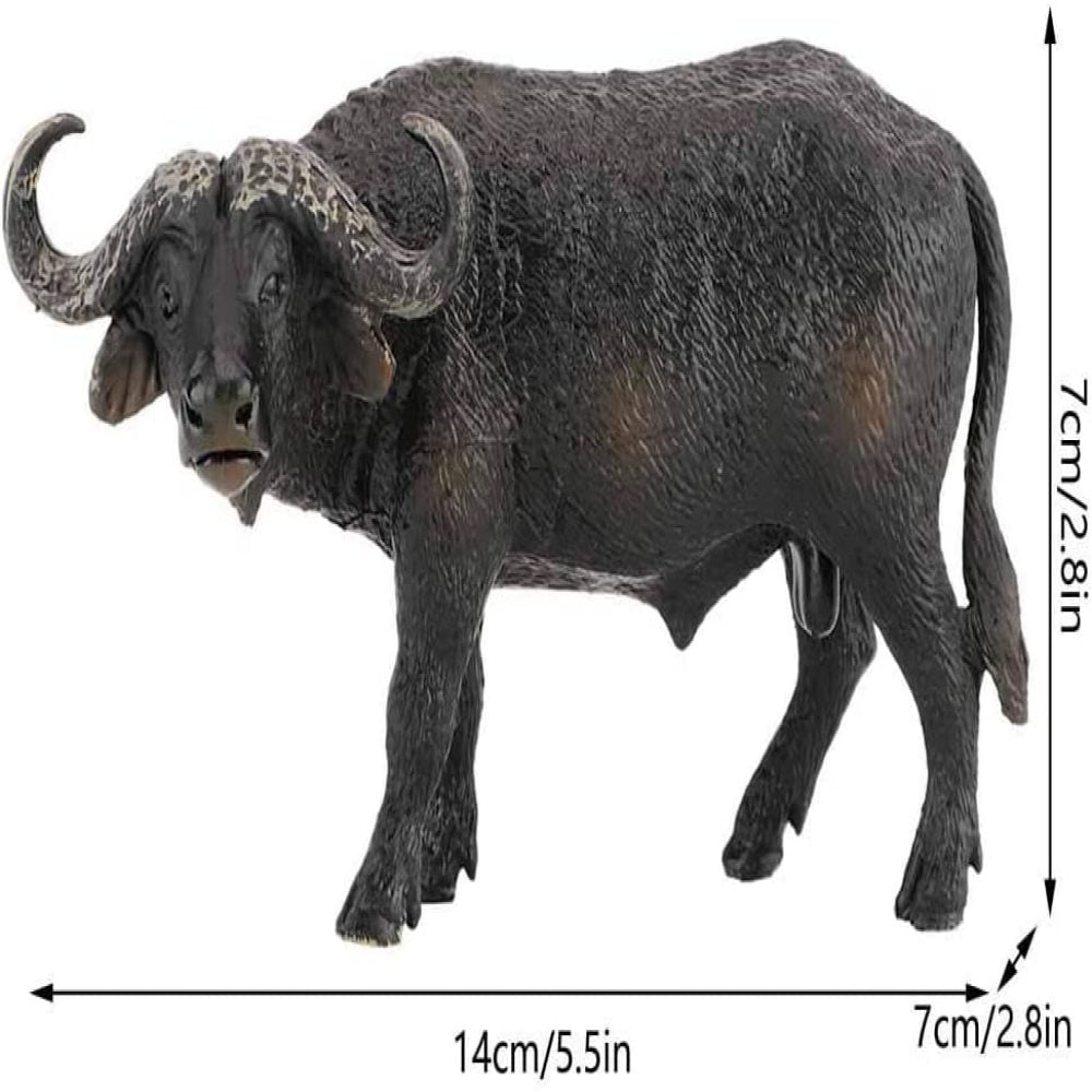 Children's Figure Simulation Wild Buffalo Bull Animal Model Solid Plastic Toy S 