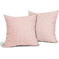 thumbnail image 2 of Daisy Floral Block Print Pillow Covers 16X16 Inch Pink Beige Flowers Decorative Square Pillow Cases Set of 2 Farmhouse Home Decor Vintage Rustic Cute Throw Pillows for Sofa Couch Outdoor, 2 of 6