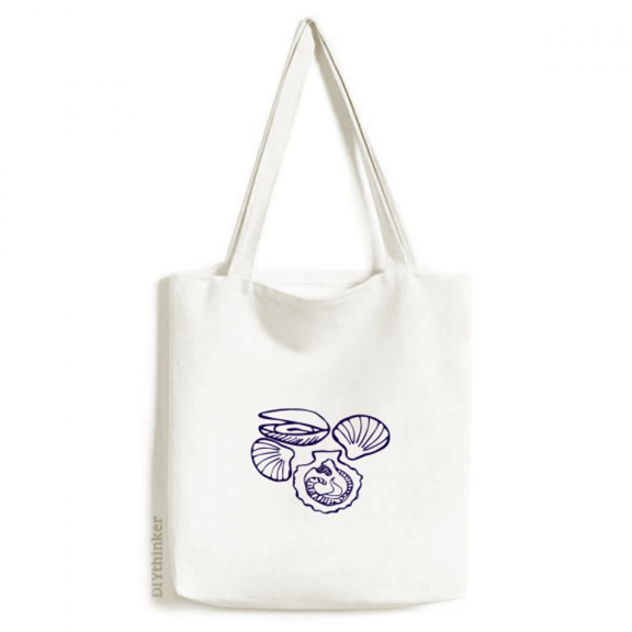 Shell Faly Marine Fisheries Tote Canvas Bag Shopping Satchel Casual Handbag