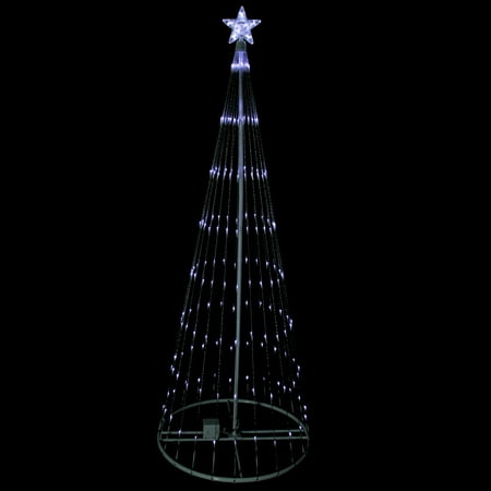 9' Pure White LED Lighted Show Cone Christmas Tree Outdoor Decoration - Walmart.com