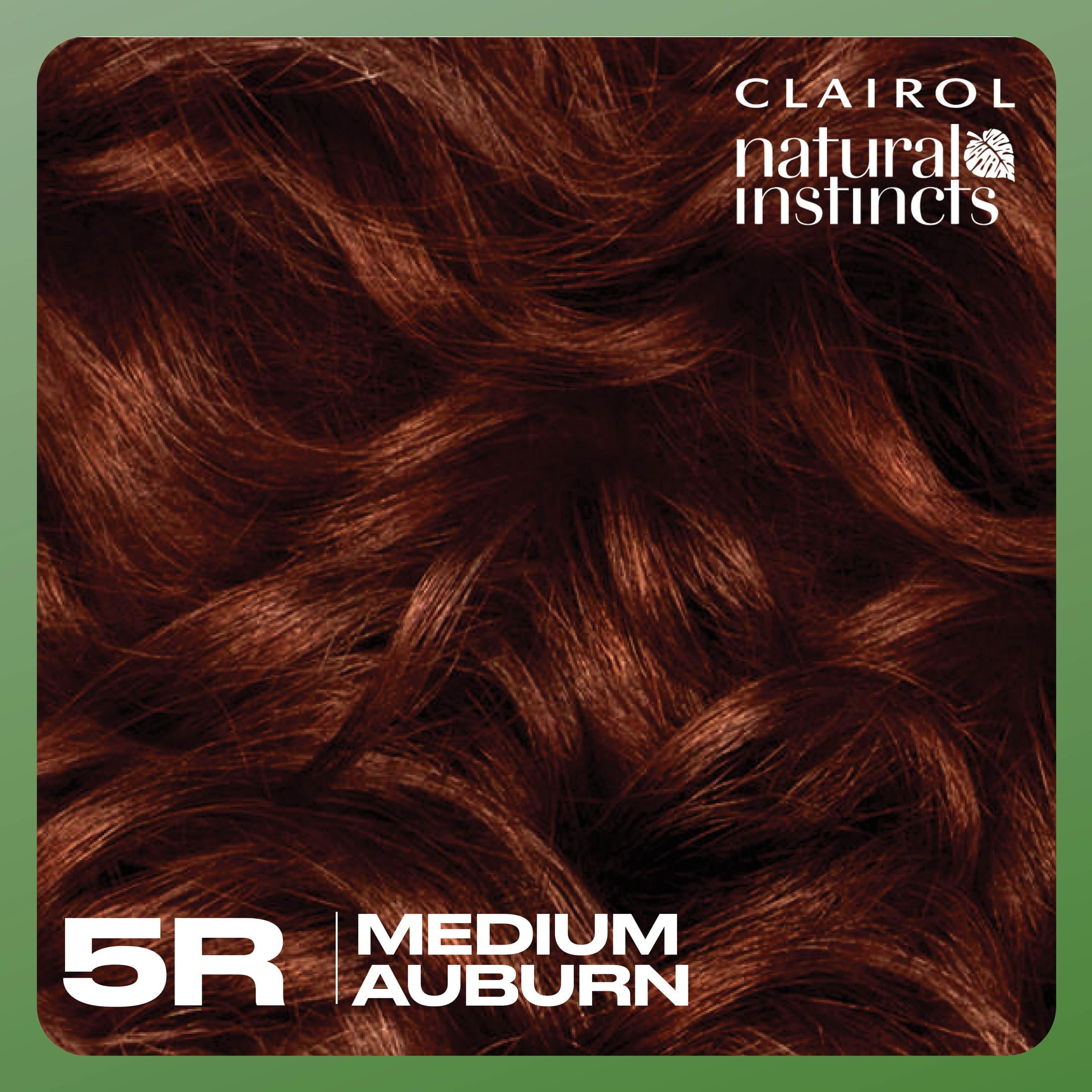 (2 pack) Clairol Natural Instincts Demi-Permanent Hair Color Creme, 5R Medium Auburn, Hair Dye, 1 Application
