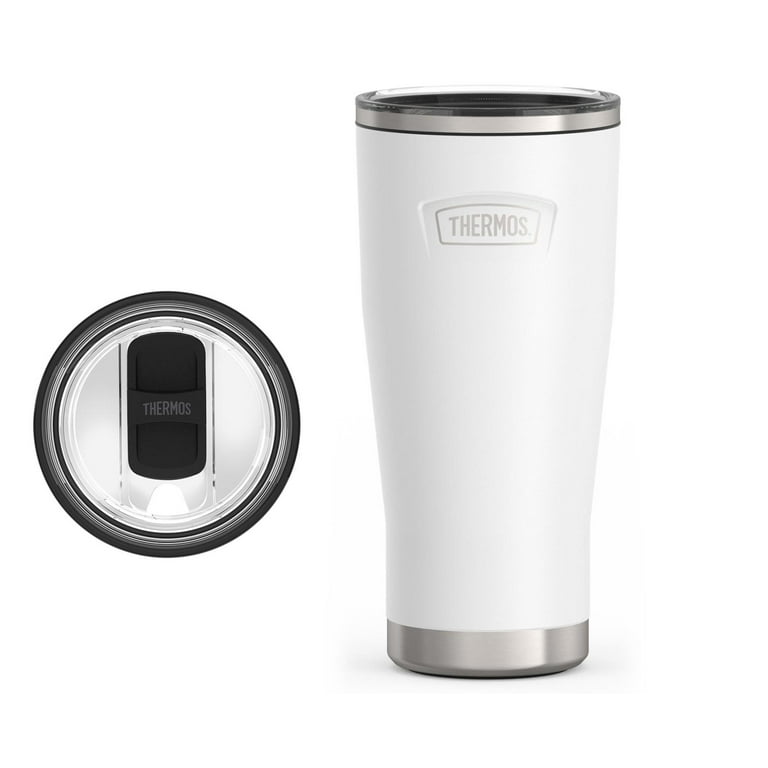 Thermos Stainless Steel Tumbler, w/ Slide Lock Lid, White, 24 oz