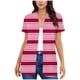 thumbnail image 3 of TaTaai Womens Casual Short Sleeve Cardigan Button Down Lightweight Print Blouse Spring Summer Loose Fit Pocket Top Gift, 3 of 5