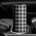thumbnail image 3 of 20oz Gray Black Checkerboard Checkered Pattern Skinny Tumblers Stainless Steel Tumbler with Lid and Straw,Vacuum Insulated Double Wall Travel Tumbler Cups with Cleaning Brush for Coffee,Tea, 3 of 6