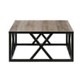 thumbnail image 3 of Evelyn&Zoe Jedrek 35" Wide Square Coffee Table, Blackened Bronze/Gray Oak, 3 of 11
