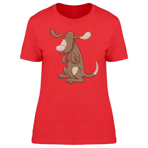 Cute Adorable Dog Cartoon Tee Women's -Image by Shutterstock