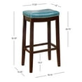 thumbnail image 3 of Riverbay Furniture 32" Faux Leather Bar Stool in Blue and Dark Brown, 3 of 10