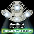 thumbnail image 3 of Bell and Howell Quadburst Garage Light 4 Panel LED Bright Lights 5500 Lumens as Seen on TV, 3 of 9