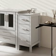 thumbnail image 2 of Eclife 12" Freestanding Bathroom Side Cabinet with 3 Drawers, Gray, 2 of 9