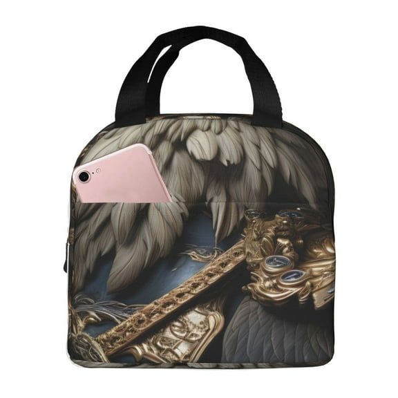 Vsdgher Noble Style Bald Eagle Lunch Bag, Lunch Box for Women Adult Men, Lunch Tote Insulated Cooler Lunch Container for Work/Office/Picnic/Travel