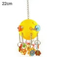 thumbnail image 6 of SPRING PARK Bird Chew Toy Plastic Hollow Ball Flower Shape Hanging Ringer Bell Colorful Swing Cage Toy for Small Medium Parrot Parakeet Conure Cockatiel Finch Cage Accessories, 6 of 6