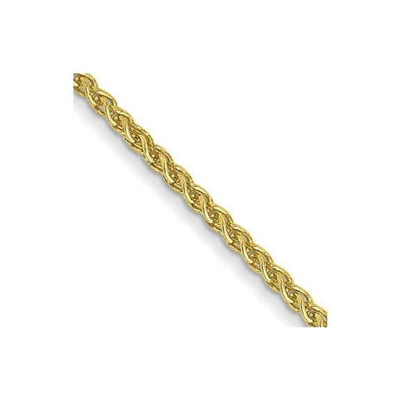 Auriga Fine Jewelry 10K Yellow Gold 1.05 mm Spiga Chain Necklace for Women 16"