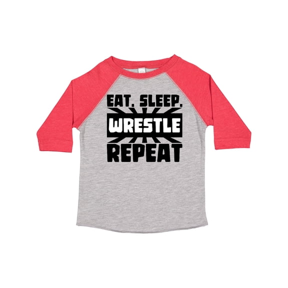 Inktastic Eat, Sleep, Wrestle, Repeat Boys or Girls Toddler T-Shirt