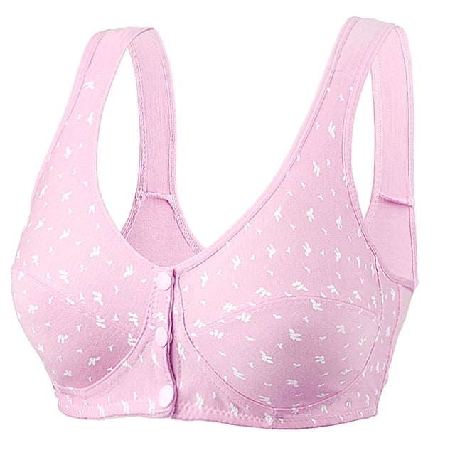 Gibobby Lenceria mujer sexy Transpirable Día Mujer Bralettes Plus Every Bra Szie Daily Push Ropa interior Up(Rosa 42)