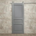 thumbnail image 3 of Modern Barn Door 24 x 80 inches | Ego 5012 Painted Grey Oak | 6.6FT Silver Rail Track Heavy Hardware Set | Solid Panel Interior Doors, 3 of 5