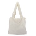 thumbnail image 1 of Guardurnaity Bolso pequeño de felpa con estilo para mujer, bolsos de moda Retro ligeros organizados a la moda Bolsas de mensajero y de hombro blanco, 1 of 6