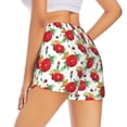 thumbnail image 3 of Disketp Rose Flowers Print Women's Shorts Workout Shorts for Athletic Gym Running Shorts with Phone Pockets X-Large, 3 of 8