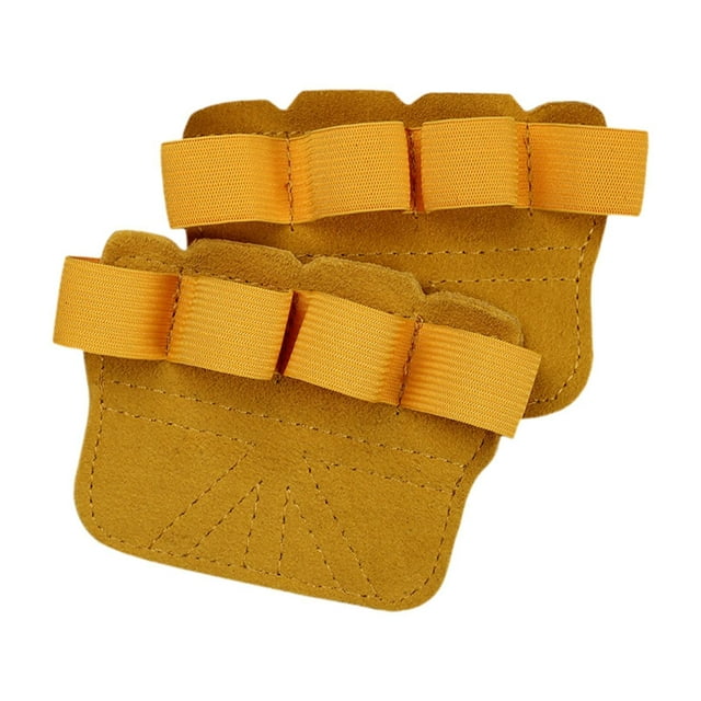 S SERENABLE Weight Lifting Grip Pads Comfort Palm Protector for Deadlifting Bodybuilding yellow