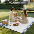 thumbnail image 4 of Blue Roses Outdoor Rug for Patio/Deck/Porch, Non-Slip Large Area Rug 6 x 9 Ft, Spring Floral Elegant Pastoral Flowers Botanical Indoor Outdoor Rugs Washable Area Rugs, Camping Rug Carpet Runner, 4 of 8