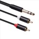 thumbnail image 2 of 2X Cable de 6,35 mm A Cable de Audio Aux Jack y Cable Divisor para Amplificadores Audio DVD, 5 Pies, 2 of 5