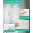 thumbnail image 4 of No Hook Shower Curtain with Snap in Liner, Summer Ocean Blue Turtle Crab Seashell Pearl Seaweed Hotel Shower Curtains for Bathroom, Washable Shower Curtain Liner Set with Mesh Top Window, 60"x72", 4 of 6