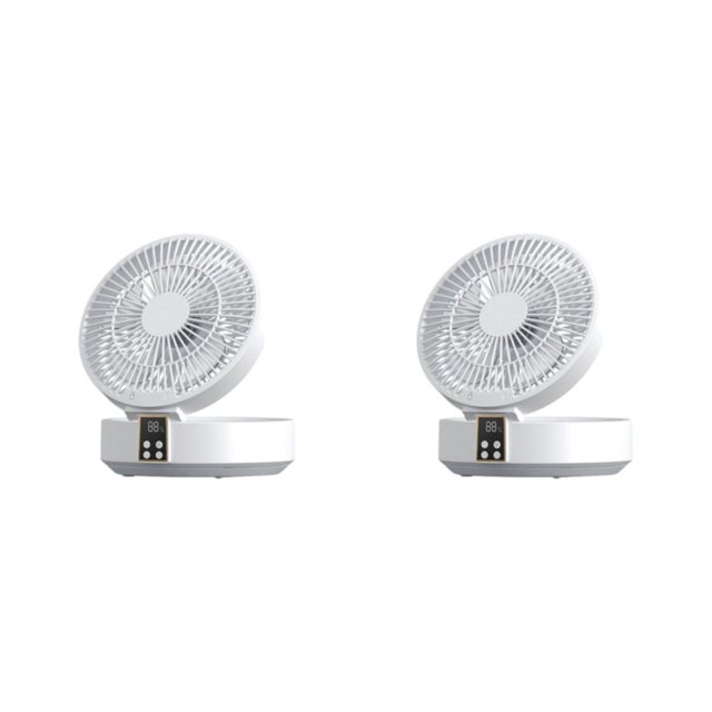 Inteprter Ventilador montado en la pared con control remoto No se requiere taladrar para una fácil instalación Ruido de 20 DB Blanco 2Conjunto