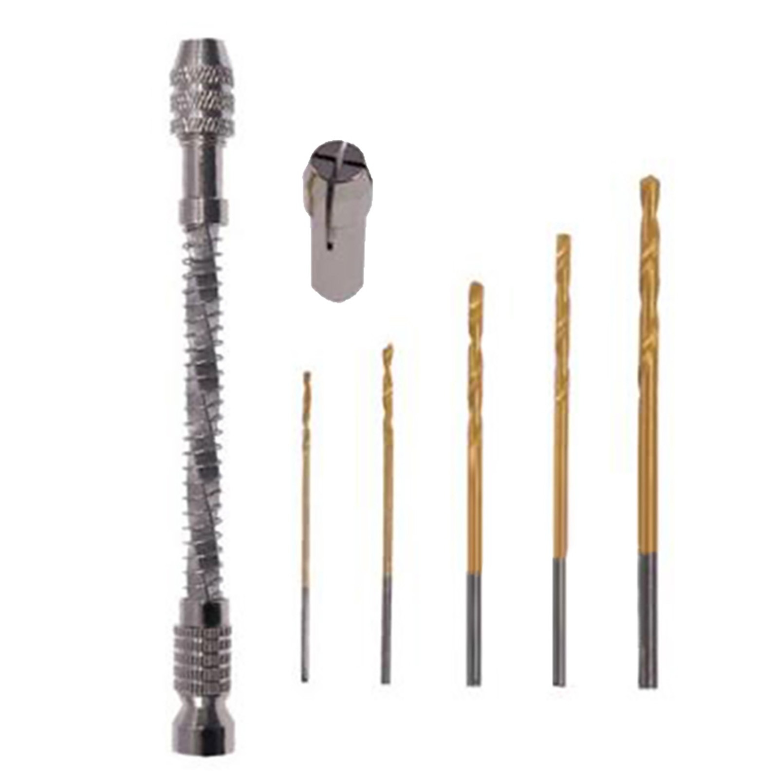 SUKIY SemiAutomatic Hand Drill With 5 Drill Bit Set For Wood Plastic
