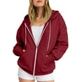 thumbnail image 5 of Godom Zip Up Y2k Hoodies for Women fall Casual Long Sleeve Sweatshirts 2025 Lightweight Comfort Soft Jackets, 5 of 5