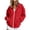 Red, variant on Zip Up Sweatshirt Women Casual Loose Fit Long Sleeve Jacket with Pockets Full Zip Front Lightweight Outerwear for Daily Wear