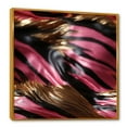 Designart "Pink and Black Zebra Fractal II" Abstract Framed Wall Art