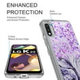 thumbnail image 3 of LG K22 Phone Case, LG K22+ Case, LG K32 Case, Rosebono Hybrid Bling Glitter Sparkle Epoxy Graphic Marble Colorful Silicone Skin Cover Armor Case for LG K22 (Purple), 3 of 6