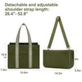 thumbnail image 5 of Kabaqoo Canvas Tote Bag with Multi Pockets, Crossbody Tote Handbag with Compartments, 5 of 8