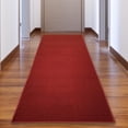 thumbnail image 5 of Playa Rug Custom Size Solid Design Beige,Brown,Red  Color Non-Slip Rubber Backing- 26 Inch Wide x Your Choice of Length Runner Rug 15 Feet - Red, 5 of 5