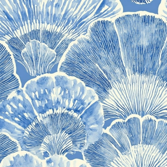 Peel and Stick Wallpaper 17.7in x 9.8ft Blue Floral Watercolor Delicate Line Detailing Contact Paper Vinyl Self-Adhesive Removable Wall Paper for Bedroom DIY Home Decor Renter Friendly