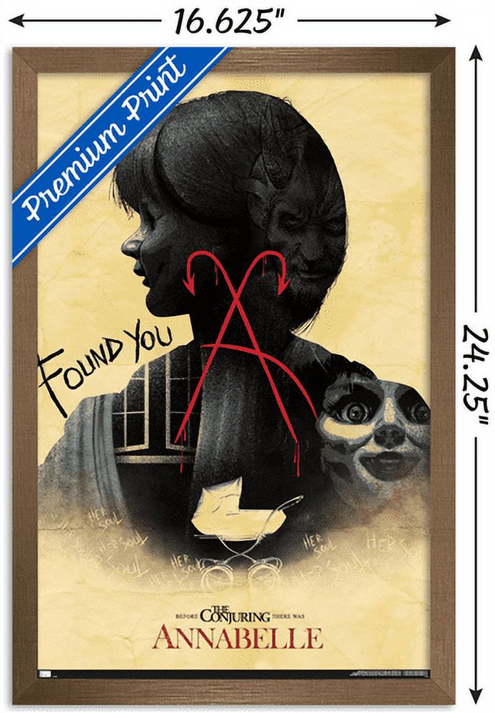 Annabelle - Found You Wall Poster, 14.725" x 22.375", Framed